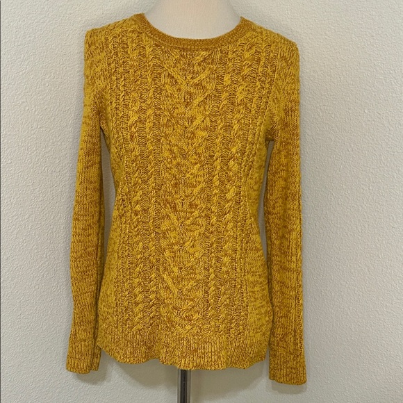 Old Navy Sweaters - Old Navy Cable Knit Mustard Sweater M Medium 8 10 Fall Autumn